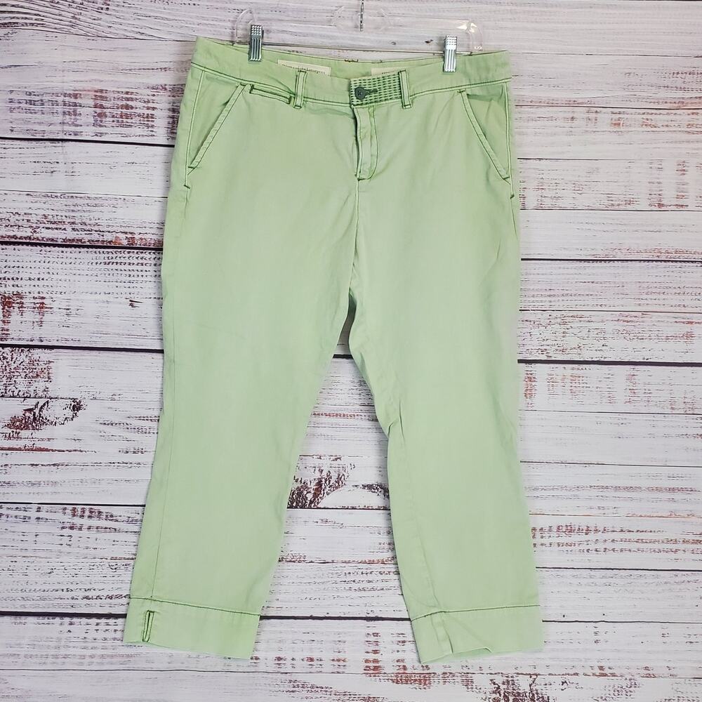 Anthropologie Pilcro and the Letterpress Capris 31 Pastel Mint Green Crop Pants